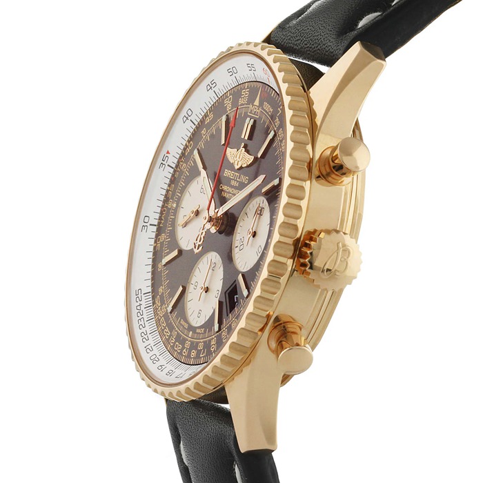 Breitling Navitimer Automatic 18ct Rotgold Lederband 43mm Herrenuhr RB012012/BA49 436X – Bild 3