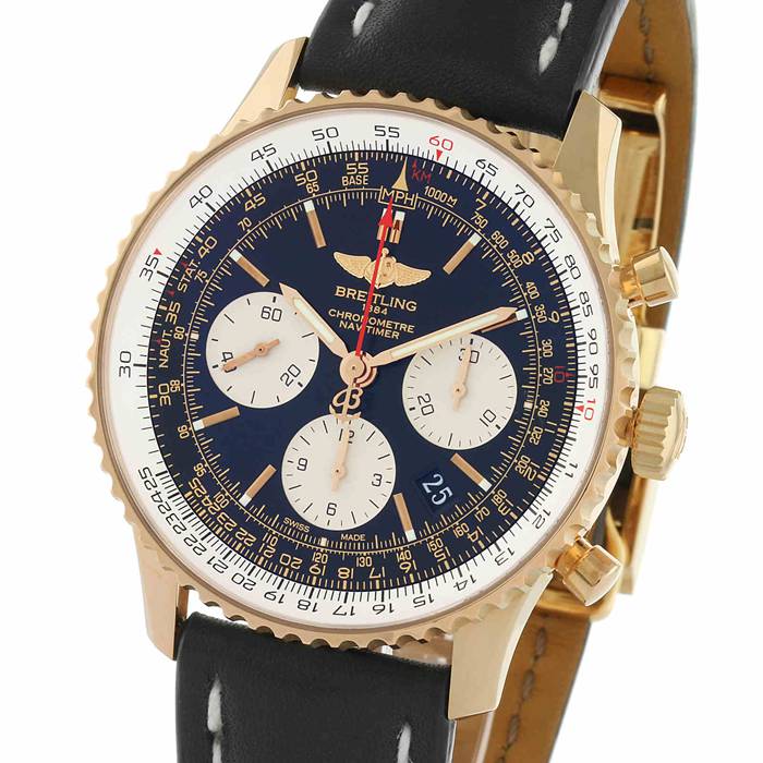 Breitling Navitimer Automatic 18ct Rotgold Lederband 43mm Herrenuhr RB012012/BA49 436X – Bild 4