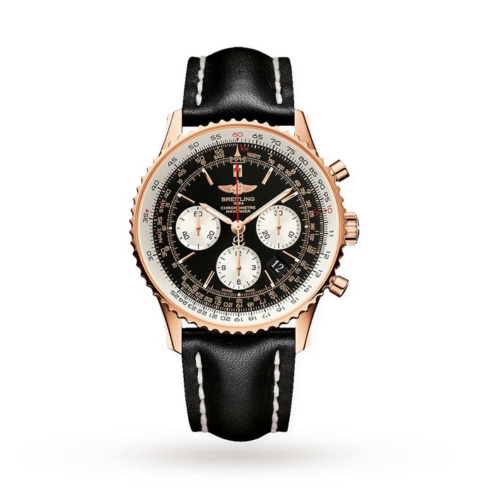 Breitling Navitimer Automatic 18ct Rotgold Lederband 43mm Herrenuhr RB012012/BA49 436X