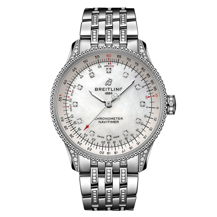 Breitling Navitimer Automatik 35mm Damenuhr Perlmutt A17395721G1A1
