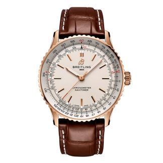Breitling Navitimer Automatik 41mm Herrenuhr Silber 18k Rose Gold R17329F41G1P1