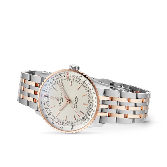 Breitling Navitimer Automatik 41mm Herrenuhr Silber Edelstahl und 18k Rotgold U17329F41G1U1 – Bild 3