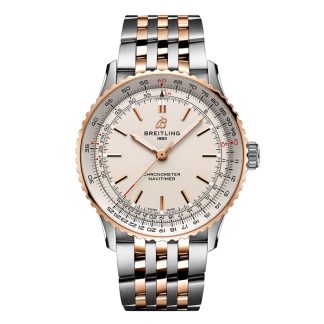 Breitling Navitimer Automatik 41mm Herrenuhr Silber Edelstahl und 18k Rotgold U17329F41G1U1