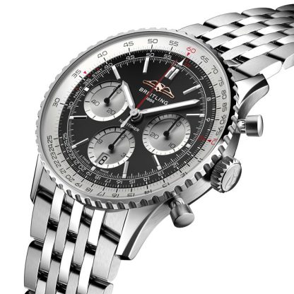 Breitling Navitimer B01 Chronograph 41mm Herrenuhr schwarz Edelstahl AB0139211B1A1 – Bild 2