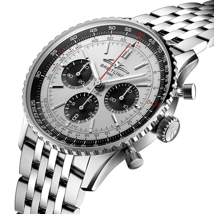 Breitling Navitimer B01 Chronograph 43 Silber Uhr AB0138241G1A1 – Bild 2