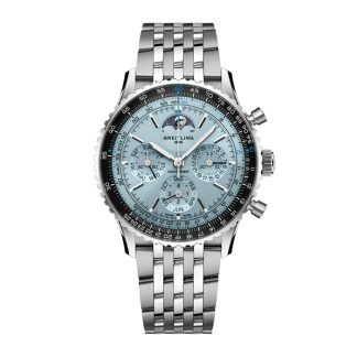 Breitling Navitimer B19 Chronograph Ewiger Kalender 43mm Herrenuhr Blau PB1920251C1A1