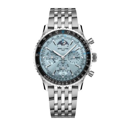 Breitling Navitimer B19 Chronograph Ewiger Kalender 43mm Herrenuhr Blau PB1920251C1A1