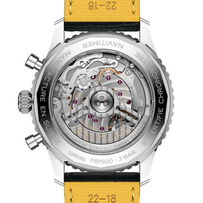 Breitling Navitimer B19 Chronograph Perpetual Calender 43mm Herrenuhr blau Alligator PB1920251C1P1 – Bild 2
