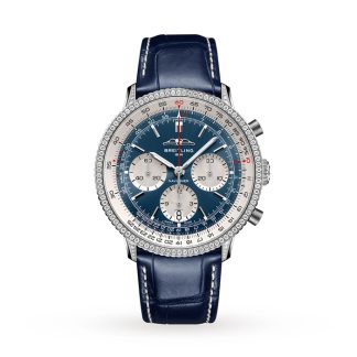 Breitling Navitimer Chronograph 41mm Herrenuhr weiß geäugt blau Zifferblatt AB0139631C1P1