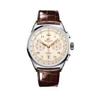 Breitling Premier B01 Chronograph 42mm Herrenuhr Creme AB0145211G1P1