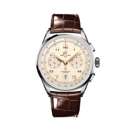 Breitling Premier B01 Chronograph 42mm Herrenuhr Creme AB0145211G1P1