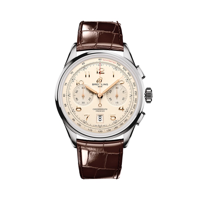 Breitling Premier B01 Chronograph 42mm Herrenuhr Creme AB0145211G1P1