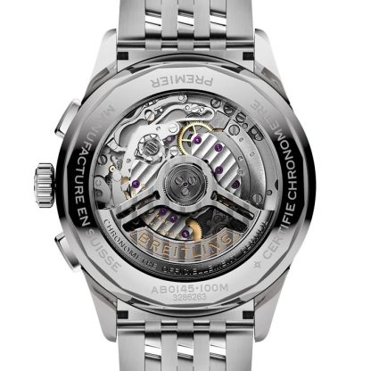 Breitling Premier B01 Chronograph 42mm Herrenuhr blau Edelstahl AB0145171C1A1 – Bild 2