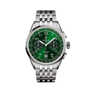 Breitling Premier B01 Chronograph 42mm Herrenuhr grün Edelstahl AB0145371L1A1