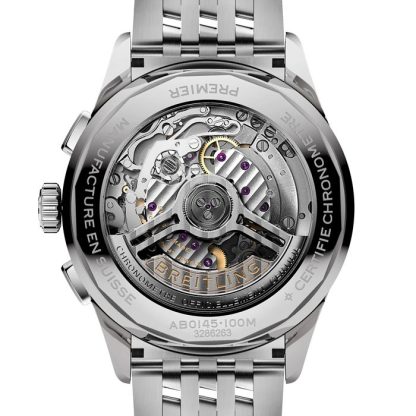 Breitling Premier B01 Chronograph 42mm Herrenuhr schwarz Edelstahl AB0145221B1A1 – Bild 2