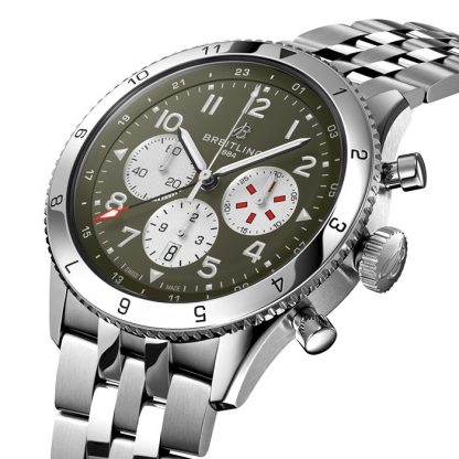 Breitling Super AVI B04 Chronograph GMT 46 Curtiss Warhawk Uhr AB04452A1L1A1 – Bild 2