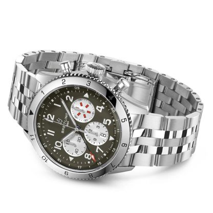 Breitling Super AVI B04 Chronograph GMT 46 Curtiss Warhawk Uhr AB04452A1L1A1 – Bild 3