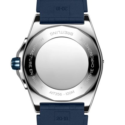 Breitling Super Chronomat Automatik 38 Blau Kautschukband Uhr A17356531C1S1 – Bild 2