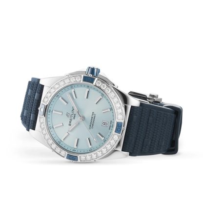 Breitling Super Chronomat Automatik 38 Blau Kautschukband Uhr A17356531C1S1 – Bild 3