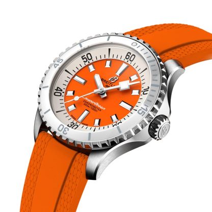 Breitling Superocean Automatic 36 Edelstahl Kautschukband Uhr A17377211O1S1 – Bild 3