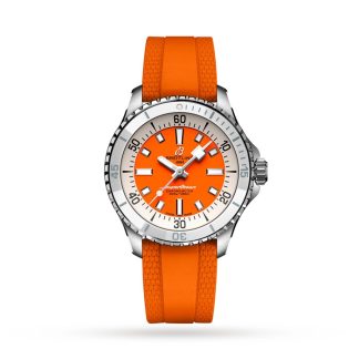 Breitling Superocean Automatic 36 Edelstahl Kautschukband Uhr A17377211O1S1