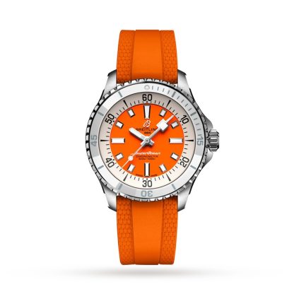 Breitling Superocean Automatic 36 Edelstahl Kautschukband Uhr A17377211O1S1