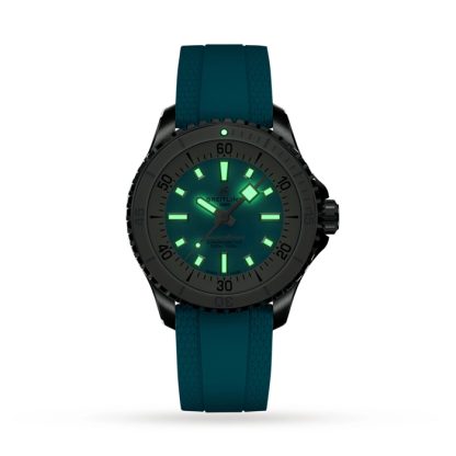 Breitling Superocean Automatic 36 Edelstahl Türkis Gummi Uhr A17377211C1S1 – Bild 5