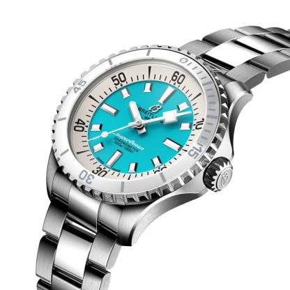 Breitling Superocean Automatic 36 Edelstahl Türkis Uhr A17377211C1A1 – Bild 3