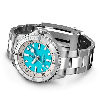 Breitling Superocean Automatic 36 Edelstahl Türkis Uhr A17377211C1A1 – Bild 4