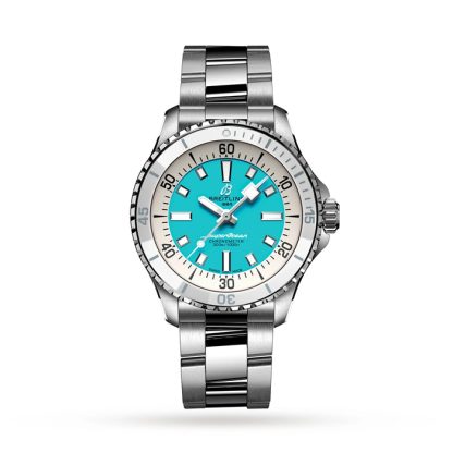 Breitling Superocean Automatic 36 Edelstahl Türkis Uhr A17377211C1A1
