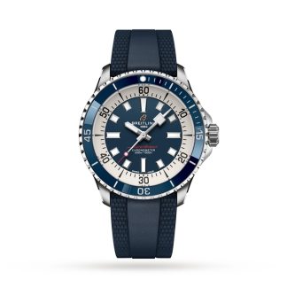 Breitling Superocean Automatic 42 Edelstahluhr mit Kautschukarmband A17375E71C1S1
