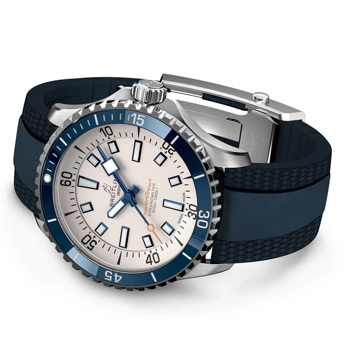 Breitling Superocean Automatic 42 Edelstahluhr mit Kautschukarmband A17375E71G1S1 – Bild 4