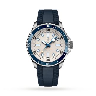 Breitling Superocean Automatic 42 Edelstahluhr mit Kautschukarmband A17375E71G1S1