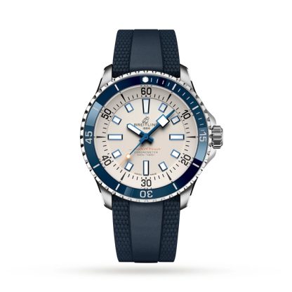 Breitling Superocean Automatic 42 Edelstahluhr mit Kautschukarmband A17375E71G1S1