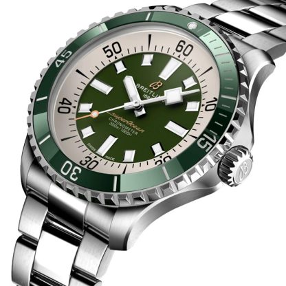 Breitling Superocean Automatic 44 Edelstahl Grün Uhr A17376A31L1A1 – Bild 3