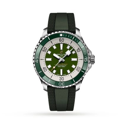 Breitling Superocean Automatic 44 Edelstahluhr mit Kautschukarmband A17376A31L1S1