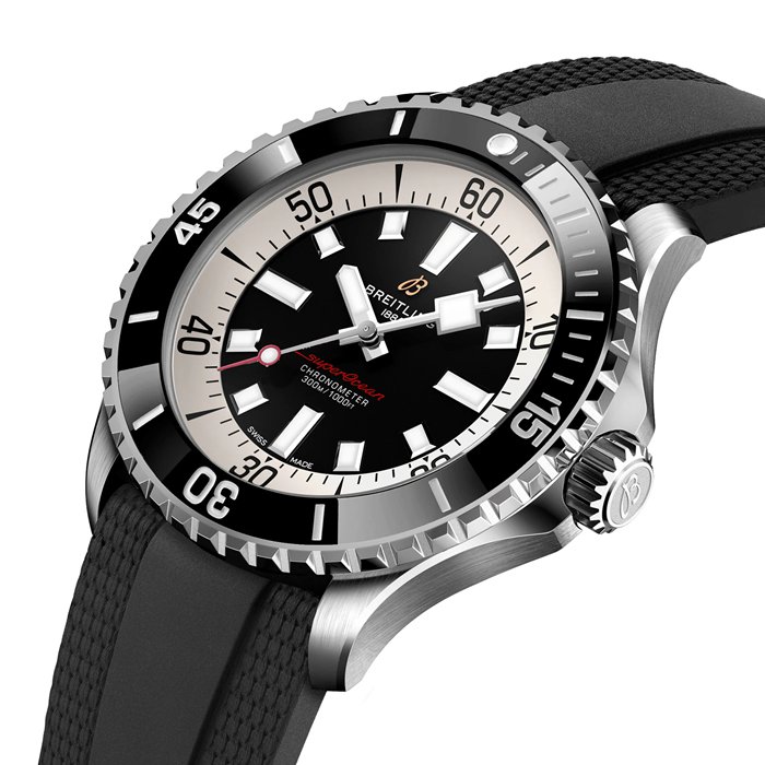 Breitling Superocean Automatic 46 Edelstahluhr mit Kautschukarmband A17378211B1S1 – Bild 2