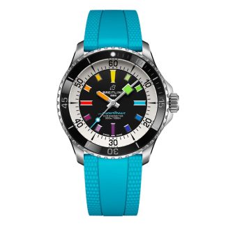Breitling Superocean Automatik 42mm Herrenuhr Blau Kautschuk A17375211B2S1