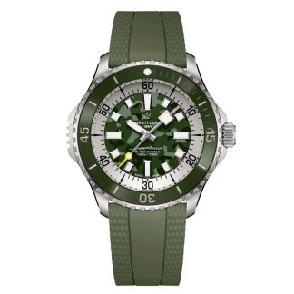 Breitling Superocean Automatik Super Diver 46mm Herrenuhr Grüner Kautschuk E10379D31L1S1