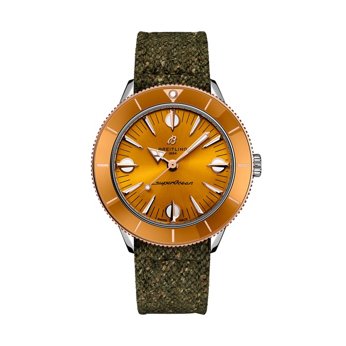 Breitling Superocean Heritage '57 Highlands Capsule 38mm Herrenuhr Gelb 2 Bänder U10340281I1A1 – Bild 3