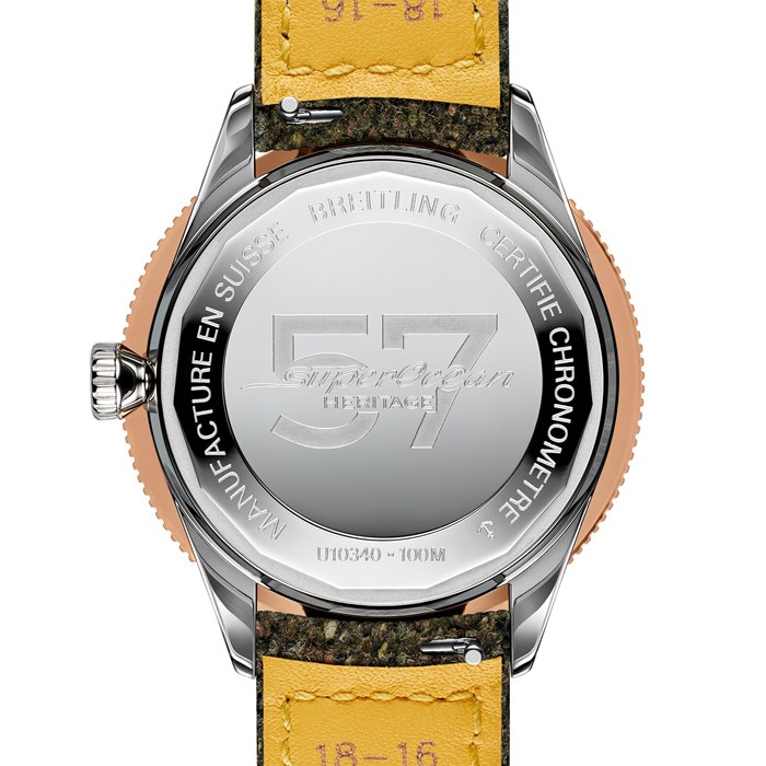 Breitling Superocean Heritage '57 Highlands Capsule 38mm Herrenuhr Gelb 2 Bänder U10340281I1A1 – Bild 4