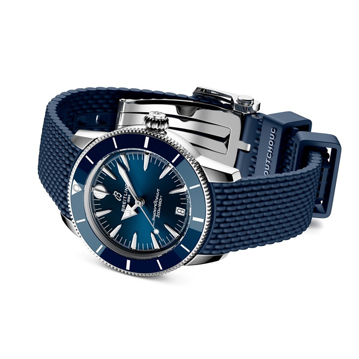 Breitling Superocean Heritage Automatik 36mm Unisex Uhr Blau Gummi A10390161C1S1 – Bild 4