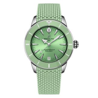 Breitling Superocean Heritage Automatik 36mm Unisex-Uhr Grüner Kautschuk A10390361L1S1