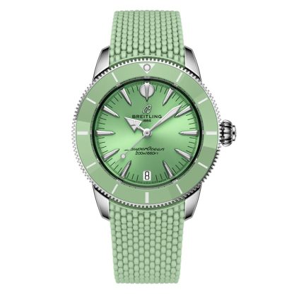 Breitling Superocean Heritage Automatik 36mm Unisex-Uhr Grüner Kautschuk A10390361L1S1
