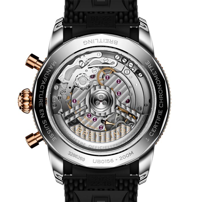 Breitling Superocean Heritage B01 Chronograph 42mm Herrenuhr Schwarz Kautschuk UB0156H11B1S1 – Bild 2