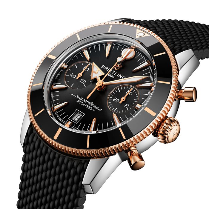 Breitling Superocean Heritage B01 Chronograph 42mm Herrenuhr Schwarz Kautschuk UB0156H11B1S1 – Bild 3