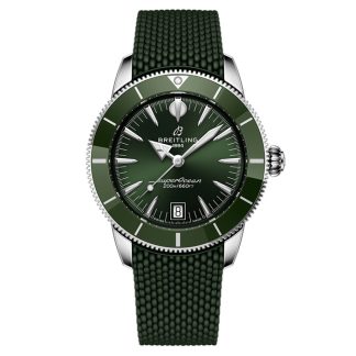 Breitling Superocean Heritage B31 Automatik 40mm Herrenuhr Grüner Gummi AB3110361L1S1