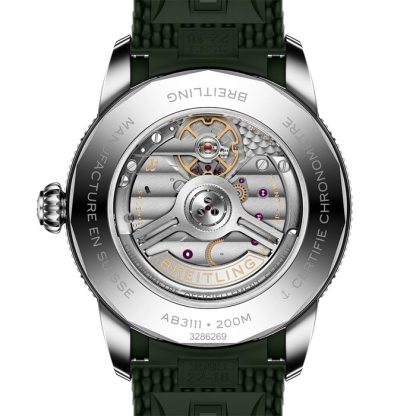 Breitling Superocean Heritage B31 Automatik 42mm Herrenuhr Grüner Gummi AB3111361L1S1 – Bild 2