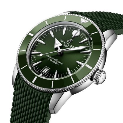 Breitling Superocean Heritage B31 Automatik 42mm Herrenuhr Grüner Gummi AB3111361L1S1 – Bild 3