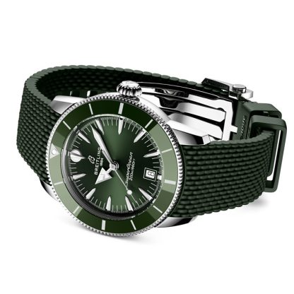 Breitling Superocean Heritage B31 Automatik 42mm Herrenuhr Grüner Gummi AB3111361L1S1 – Bild 4